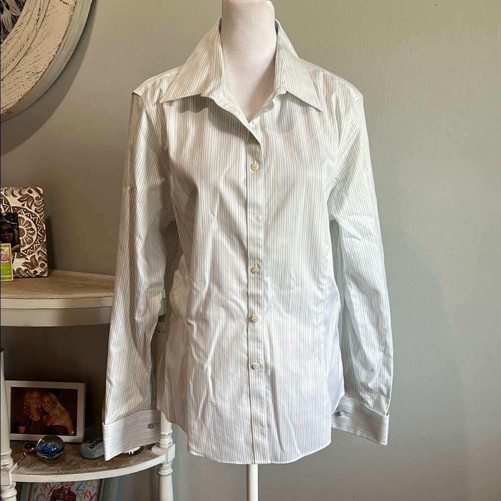 [Brooks Brothers] Striped Button-Up Shirt - Size 14